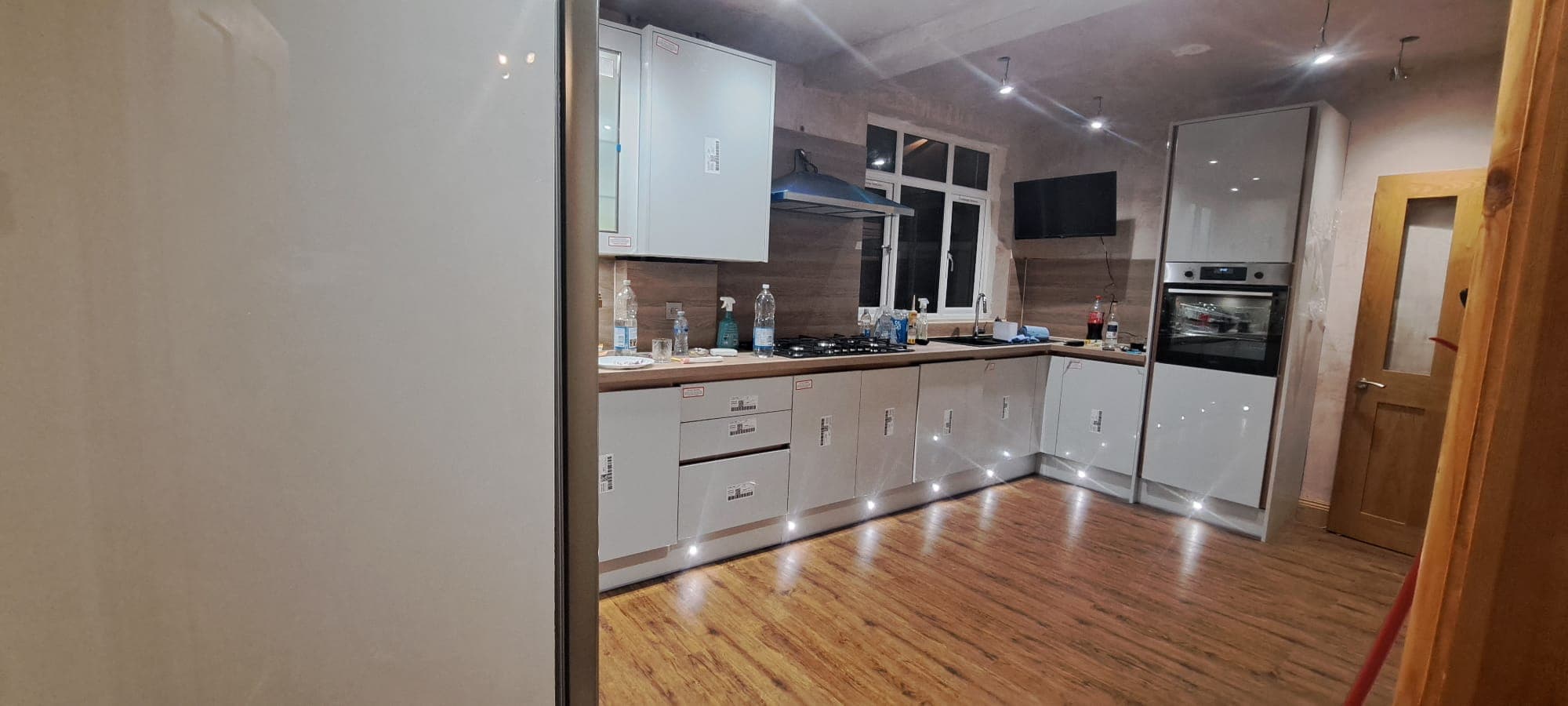 indoors, interior design, floor, kitchen, wood, computer hardware, electronics, hardware, monitor, screen